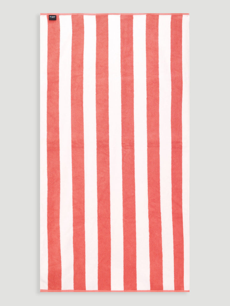 Beach Towel Christy Stripe - Coral