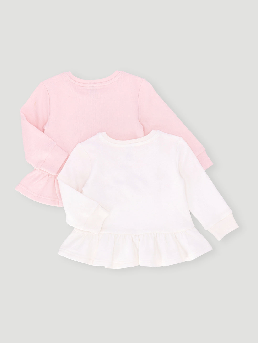 Baby Girls 2 Pack Unicorn Sweat Top - Off White