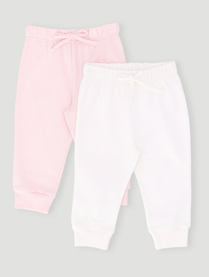 Baby Girls 2 Pack Unicorn Jogger - Cream