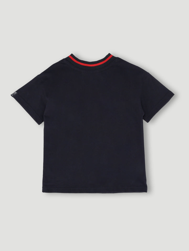 Pre- Boys Short Sleeve Football Tee - Black