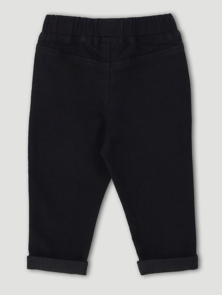 Baby Boys Dino Embroidered Demin - Black