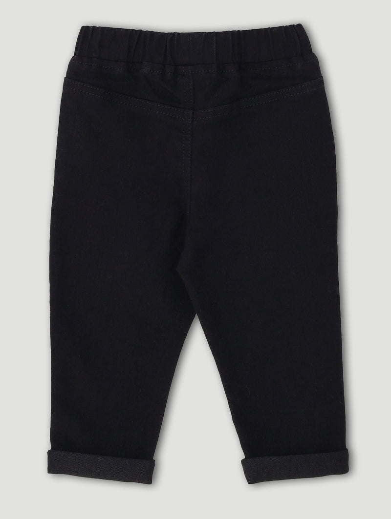 Baby Boys Dino Embroidered Demin - Black