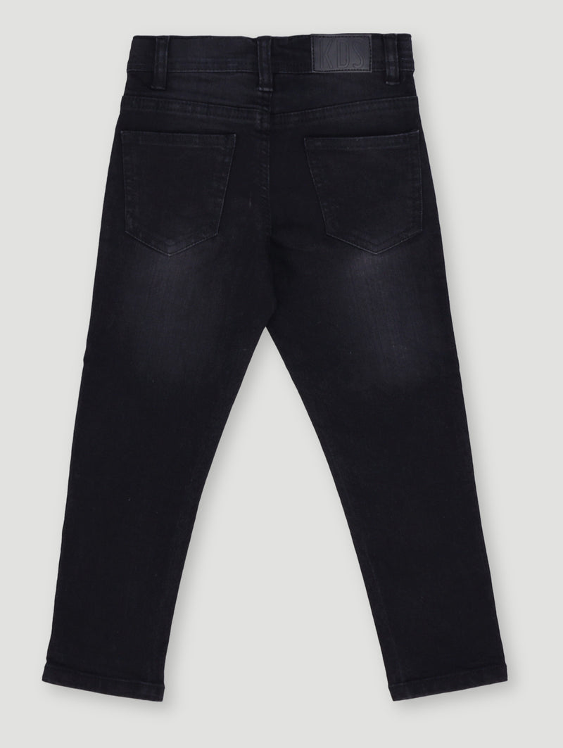 Pre- Boys Fashion Badge Denim - Black