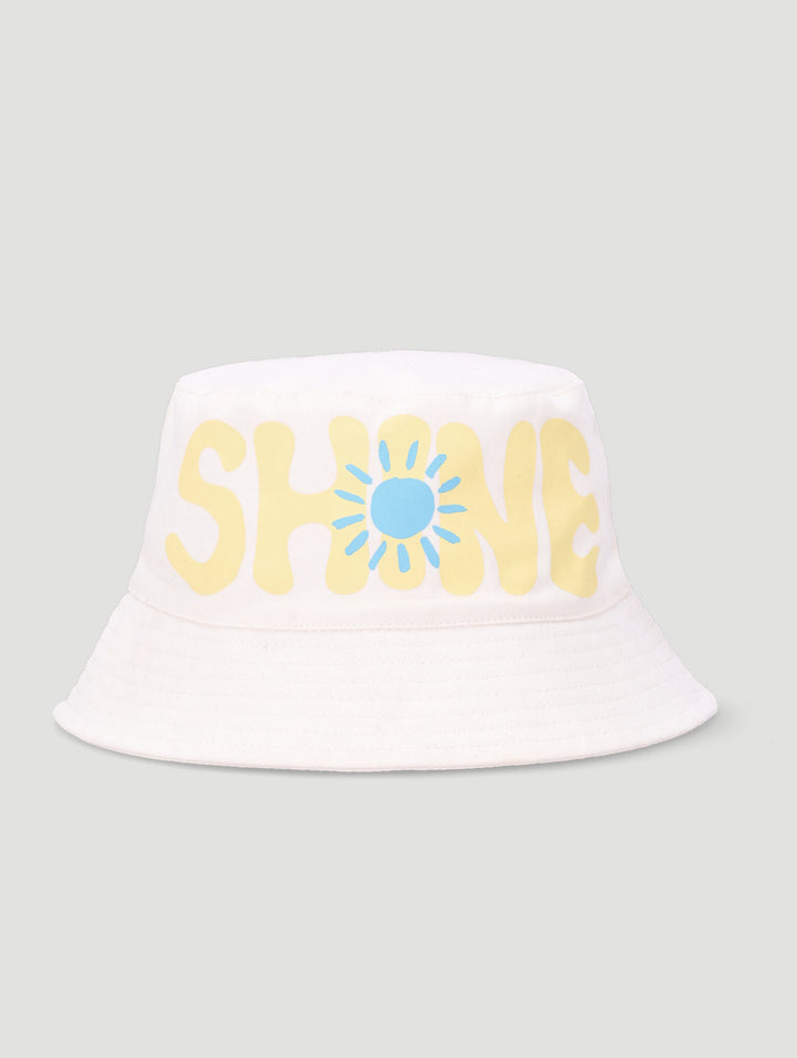 Pre-Boys Shine Bucket Hat - Beige/Cream