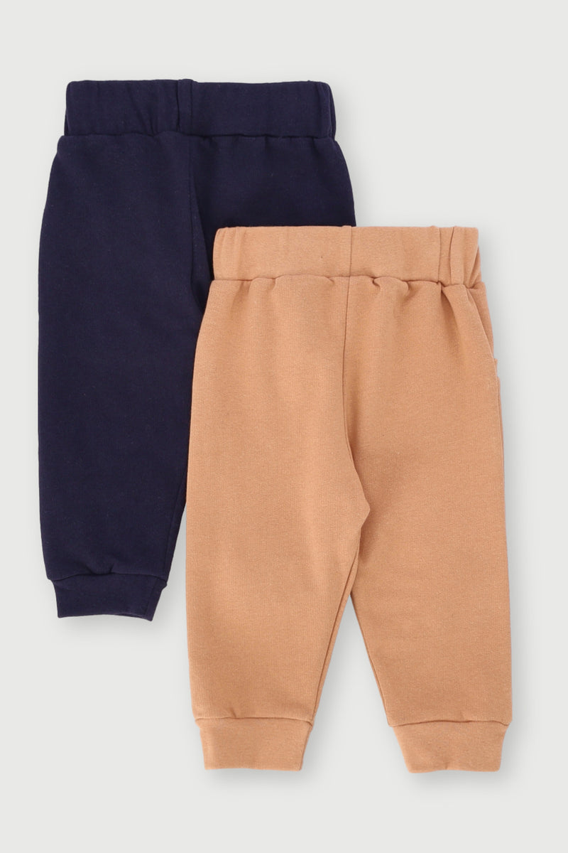 Baby Boys 2 Pack Utility Dude Jogger - Stone/Navy