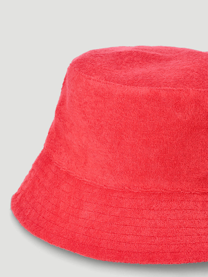 Boys Terry Cloth Bucket Hat - Red