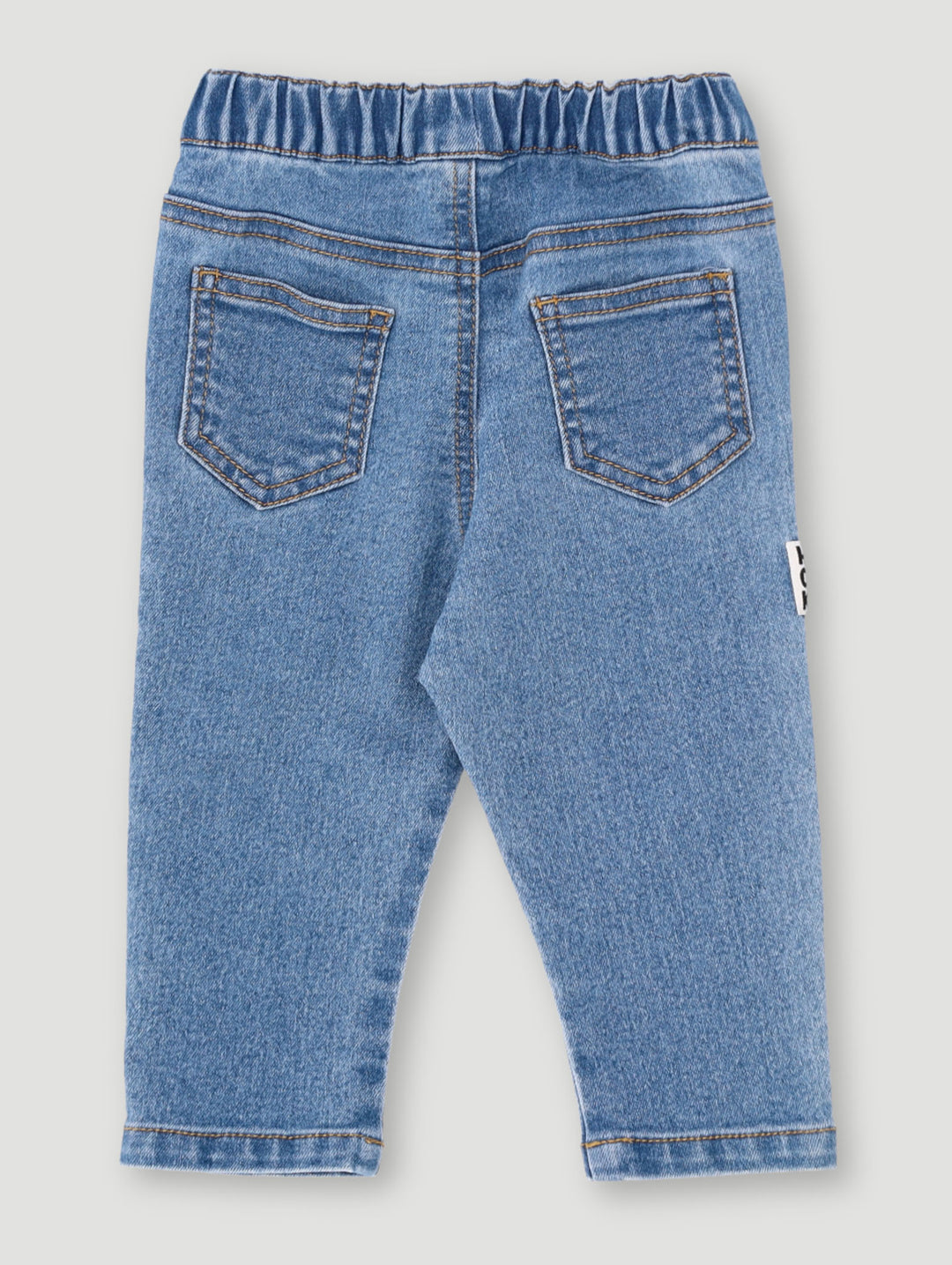 Baby Boys Plain Woven Badge Denim - Denim
