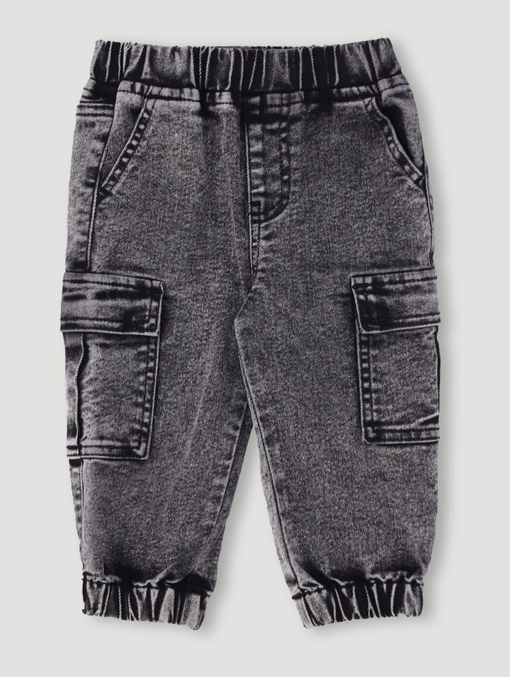 Baby Boys Denim Cargo - Acid Wash