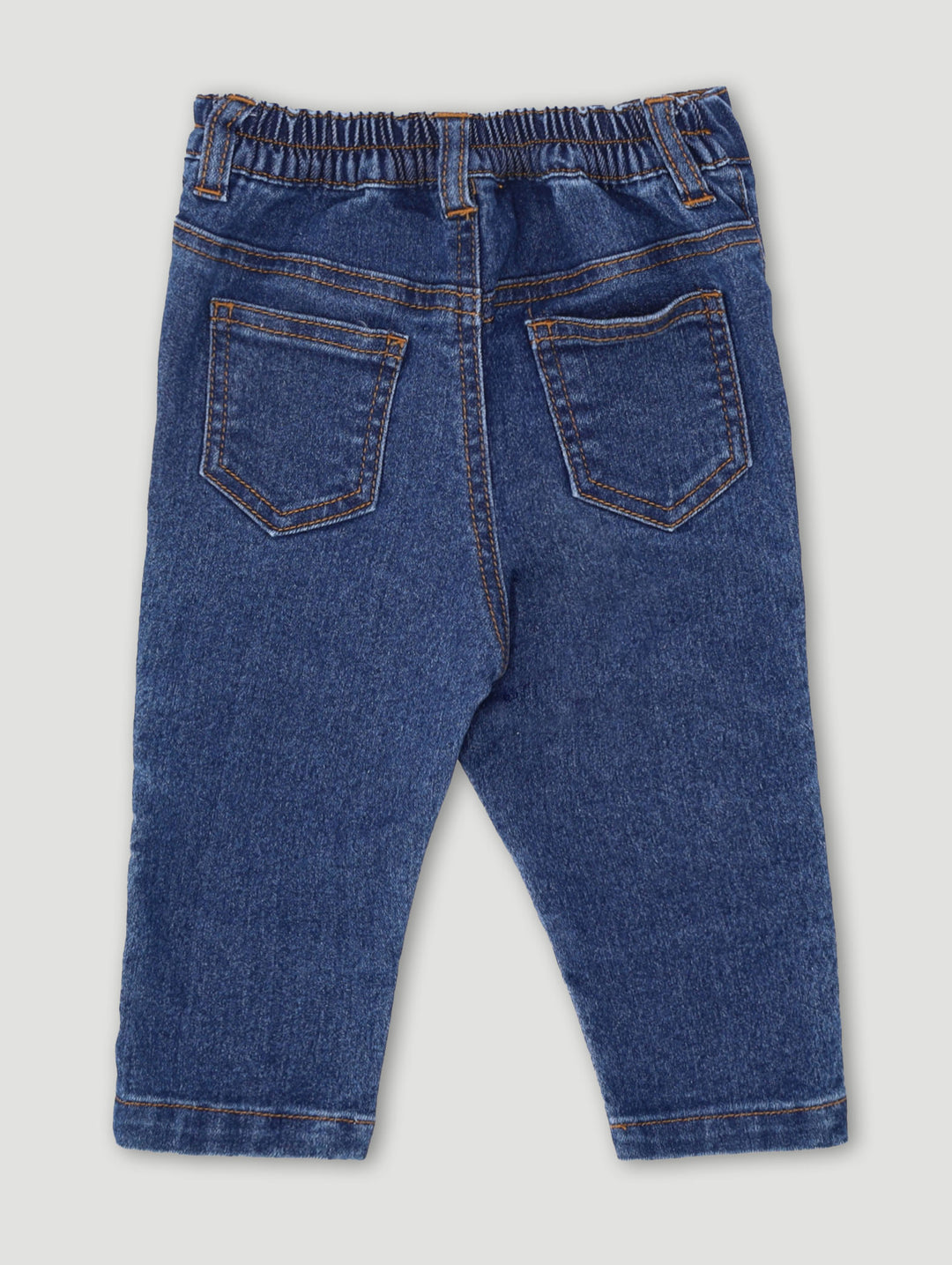 Baby Boys Destress Pleated Denim - Indigo