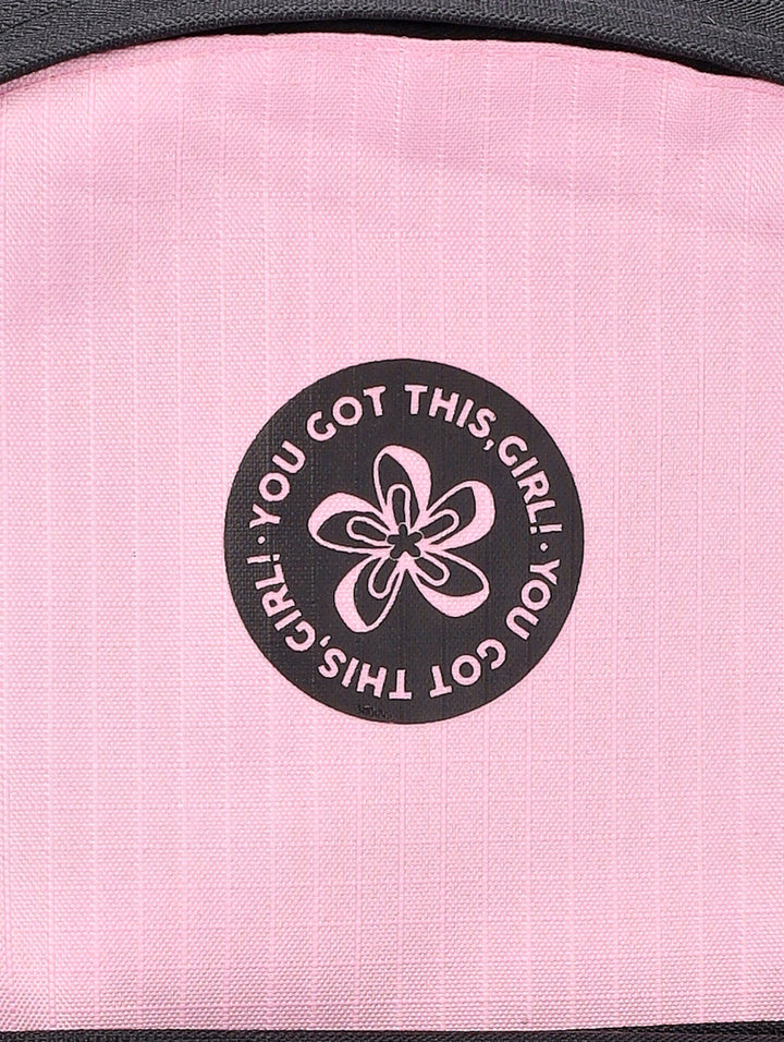 Girls Colour Block Backpack - Black/Pink