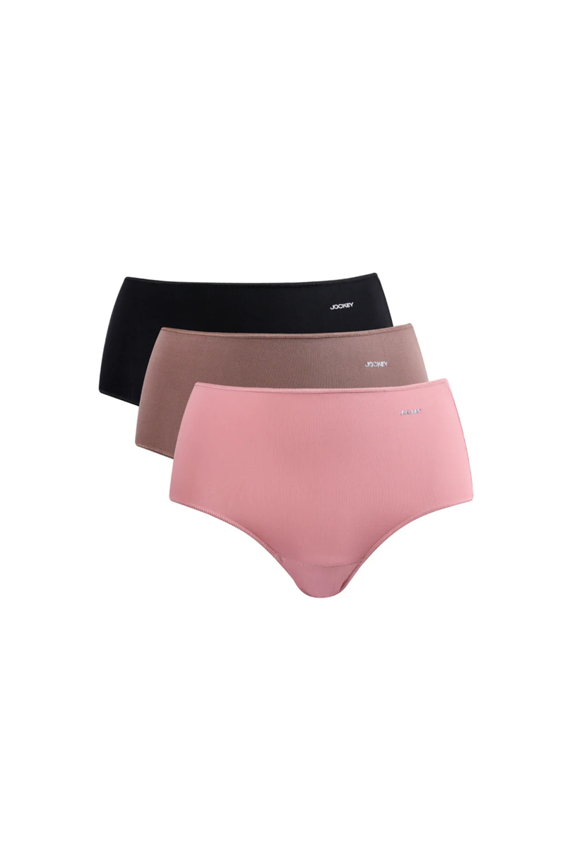 3 Pack Plain Brief Panties - Multi