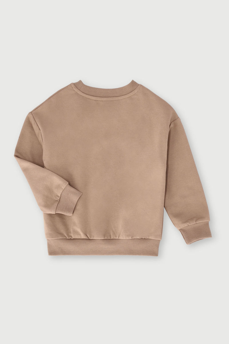 Pre-Boys Fleece Crew - Tan
