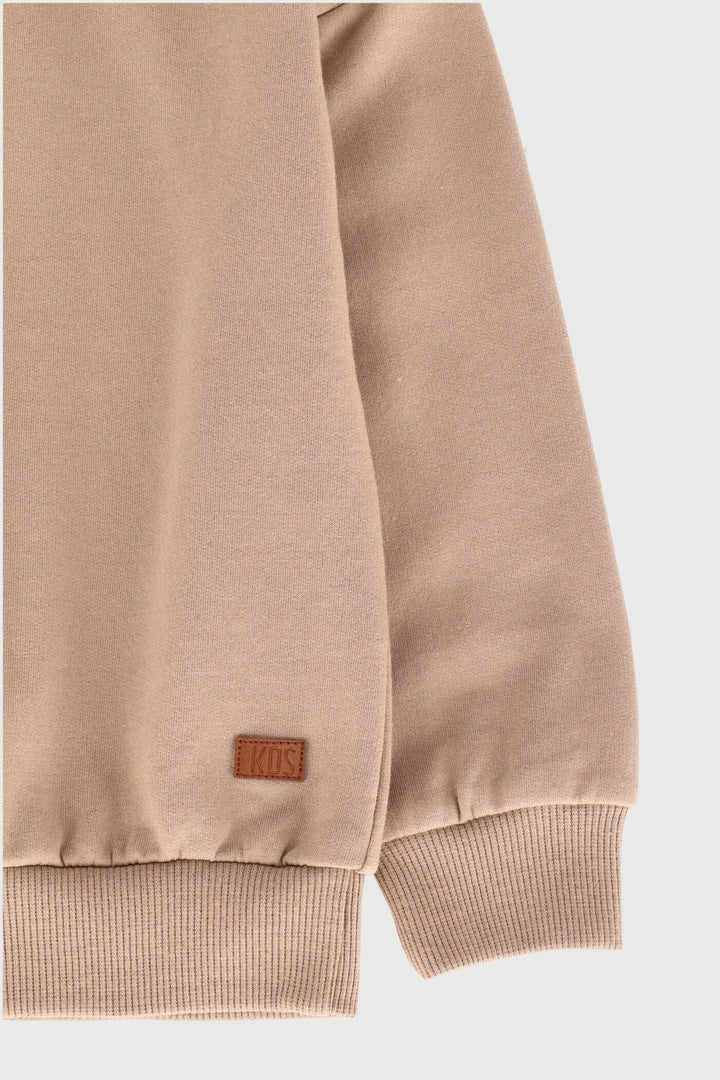 Pre-Boys Fleece Crew - Tan