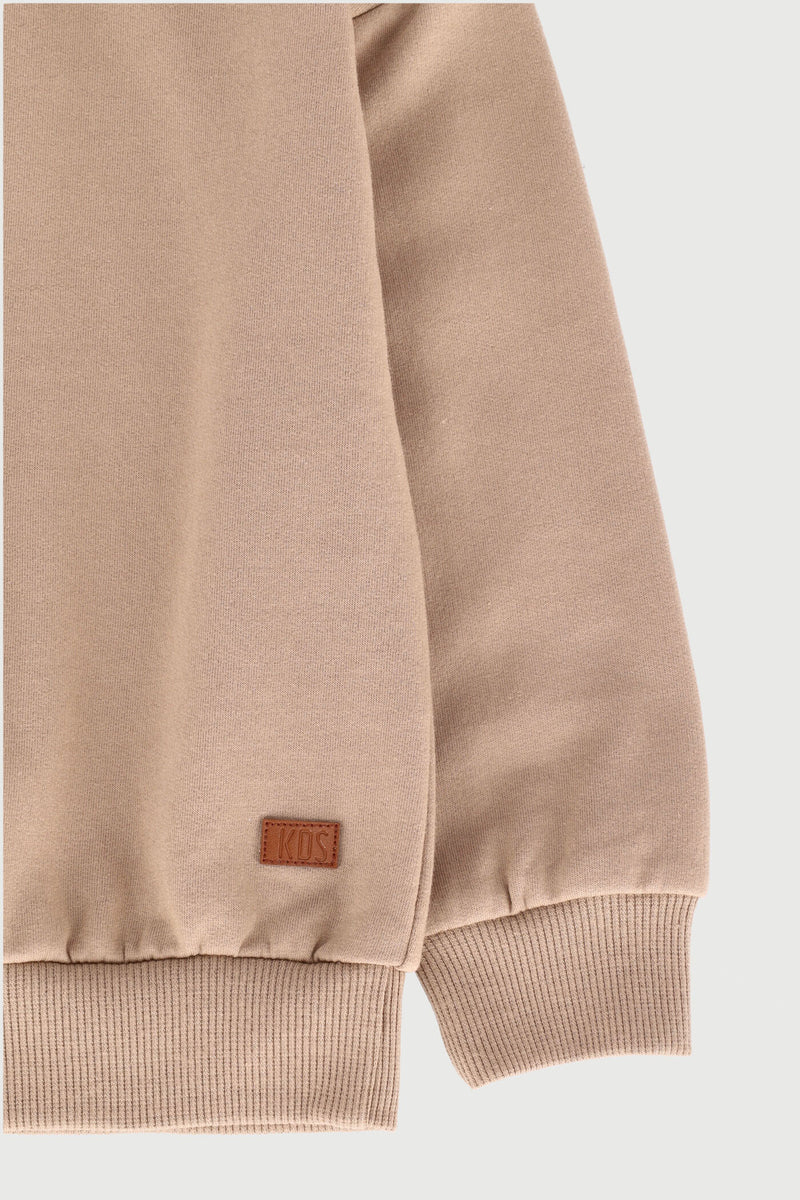 Pre-Boys Fleece Crew - Tan