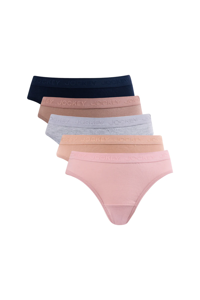 5 Pack Cotton Bikini Panties - Multi