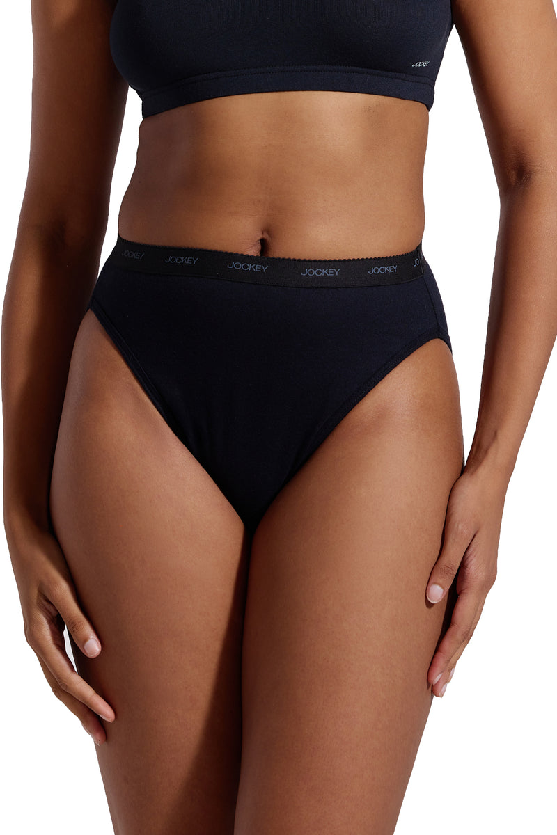 5 Pack Cotton Hi-Cut Classic Panties - Multi