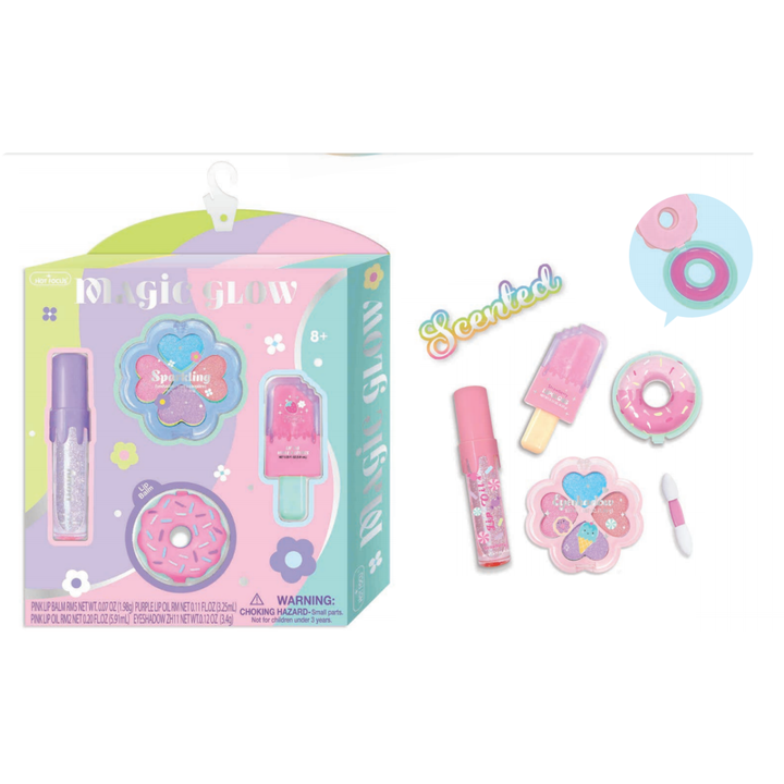 GlowMode Magic Glow Tween Cosmetic Set – Incl Eyeshadow, Lip Oils & Lip Balm