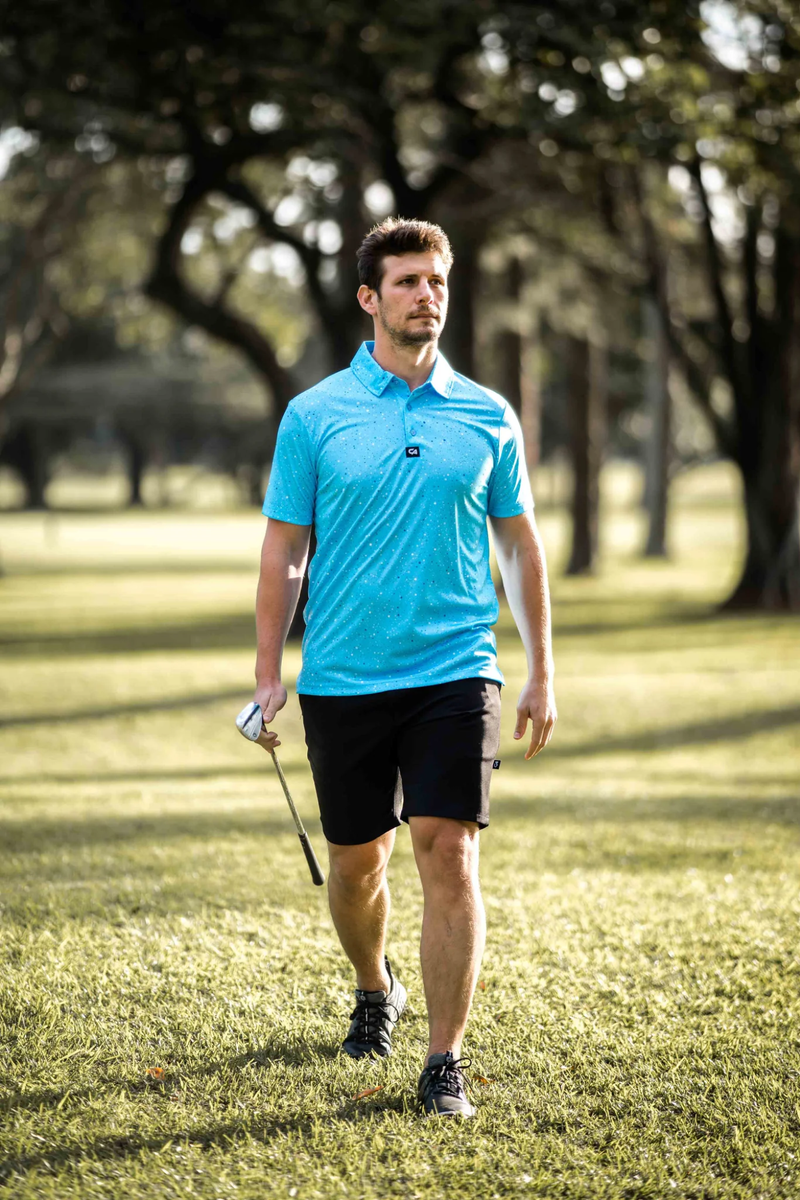 Paint Splatter Golfer - Blue
