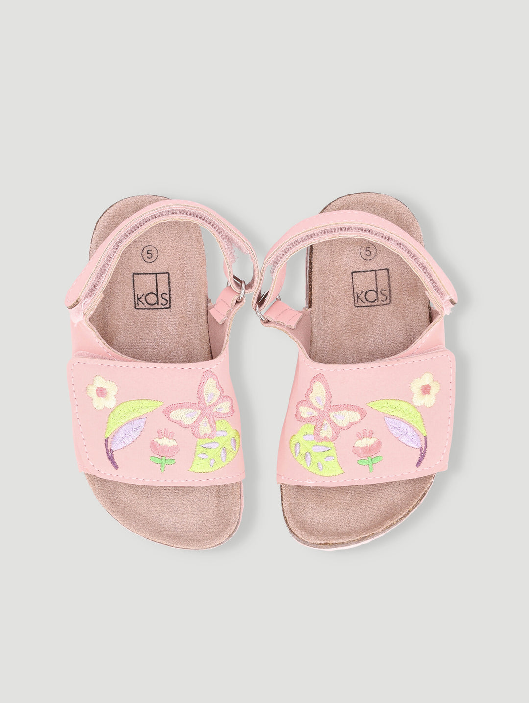 Pre-Girls Applique Health Sandal - Pink