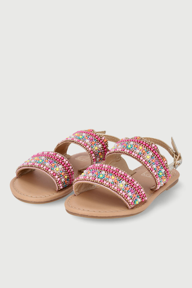 Pre-Girls Beaded Sandal - Multi