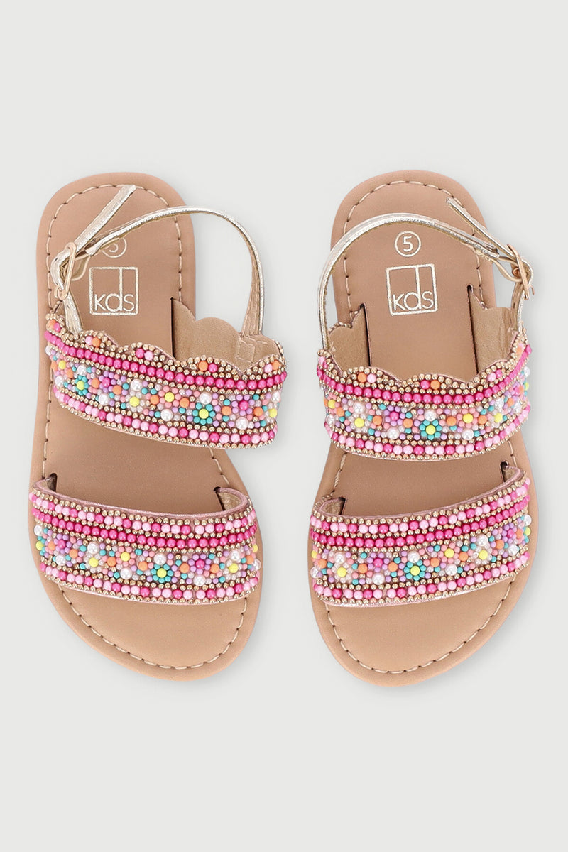 Pre-Girls Beaded Sandal - Multi