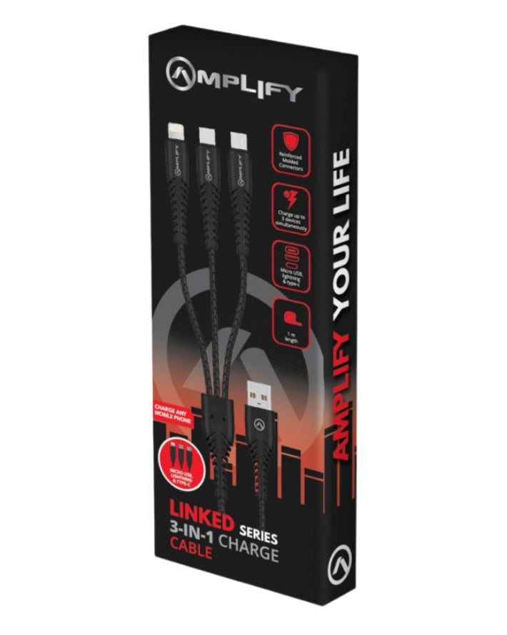 Linked Series 3-in-1 Cable Black