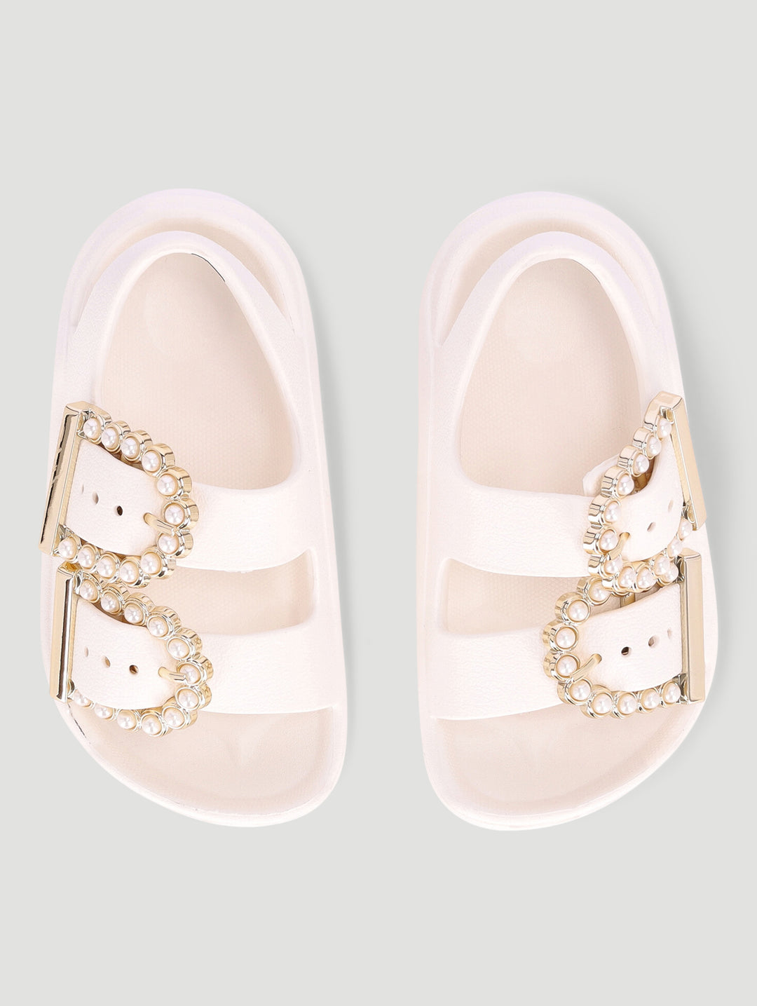 Pre-Girls Pearl Moulded Health Sandal - Ecru