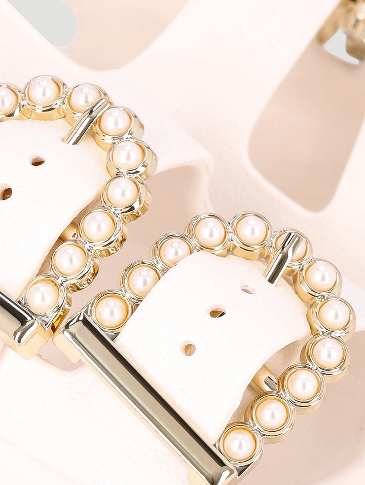 Pre-Girls Pearl Moulded Health Sandal - Ecru