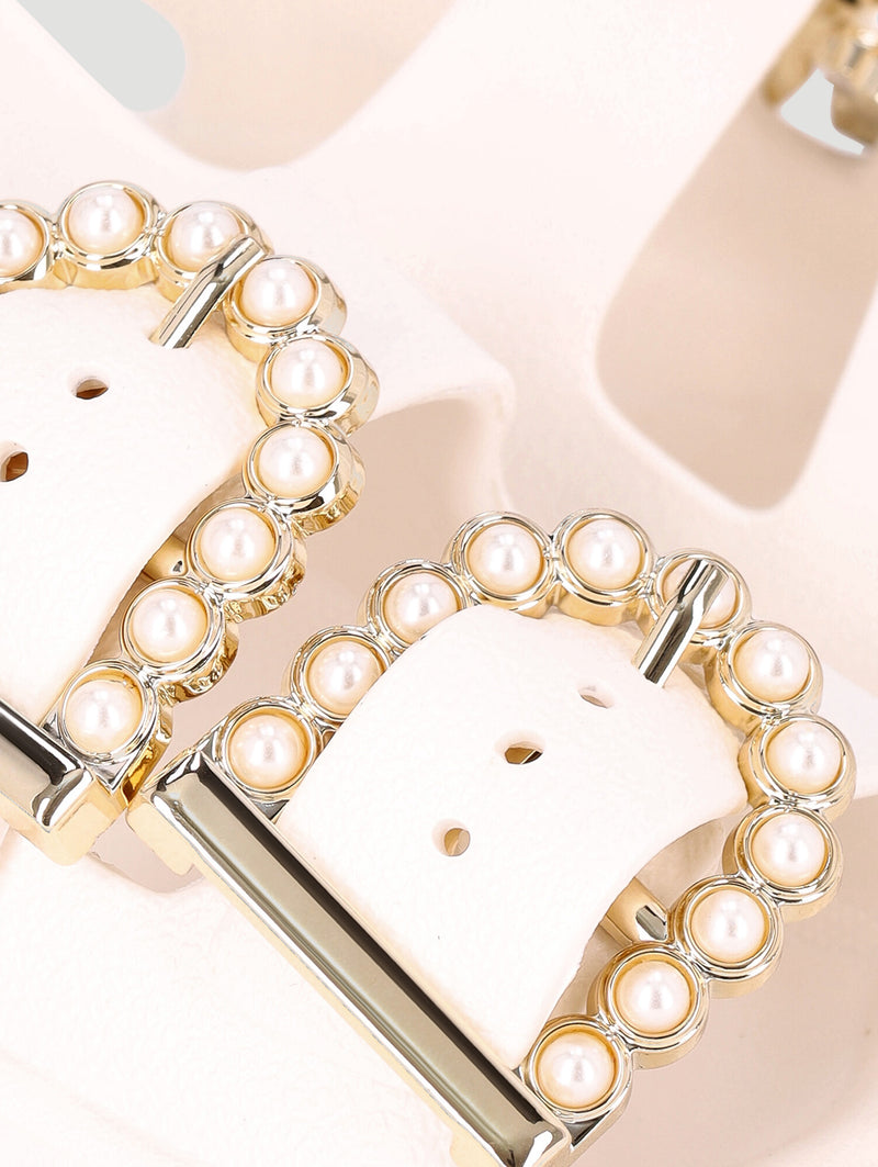 Pre-Girls Pearl Moulded Health Sandal - Ecru