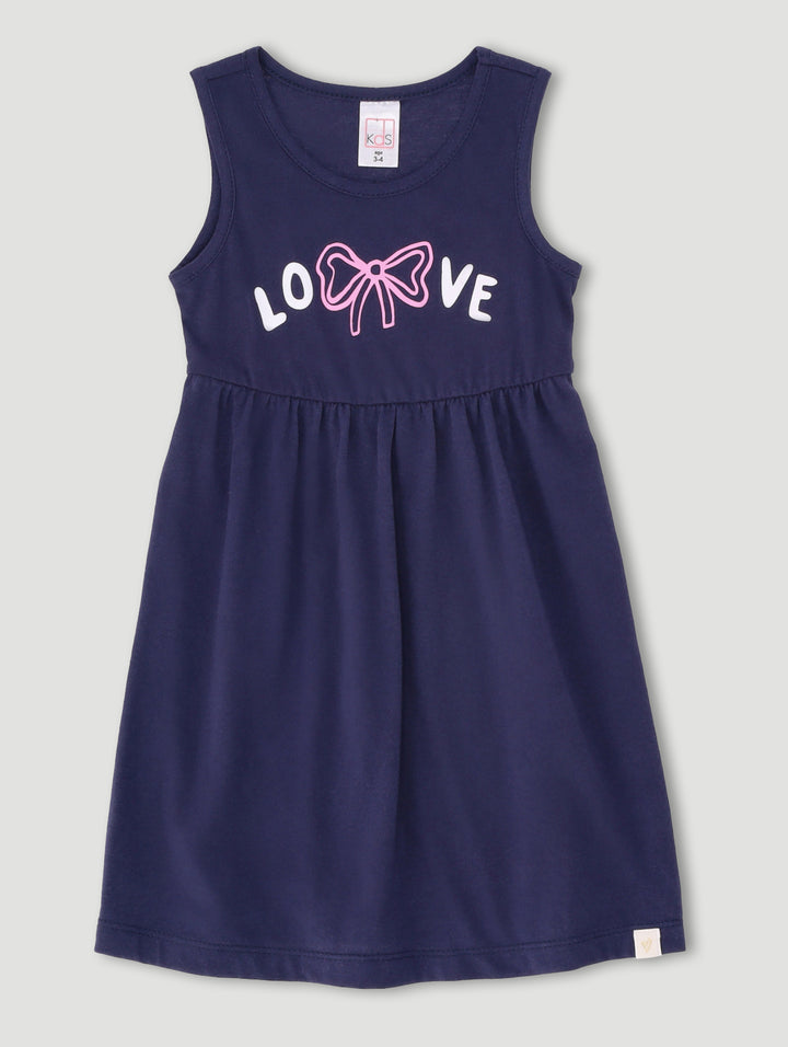 Pre-Girls Sleeveless Dress - Navy
