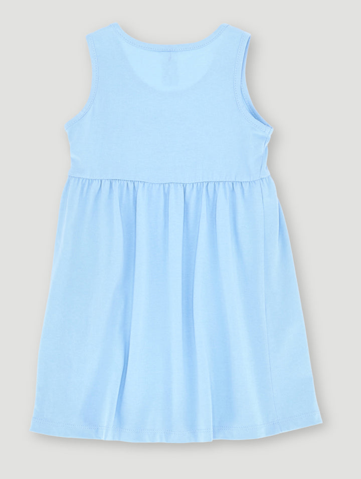 Pre-Girls Short Sleeve Dress - Light Blue