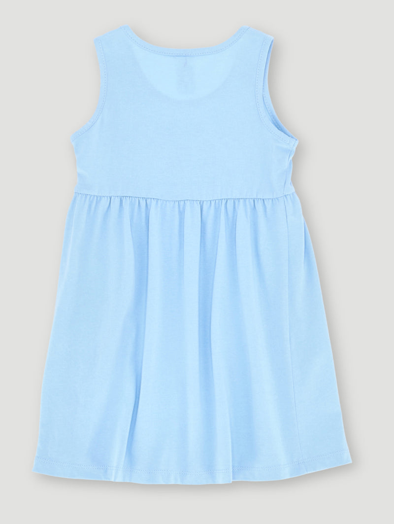 Pre-Girls Short Sleeve Dress - Light Blue