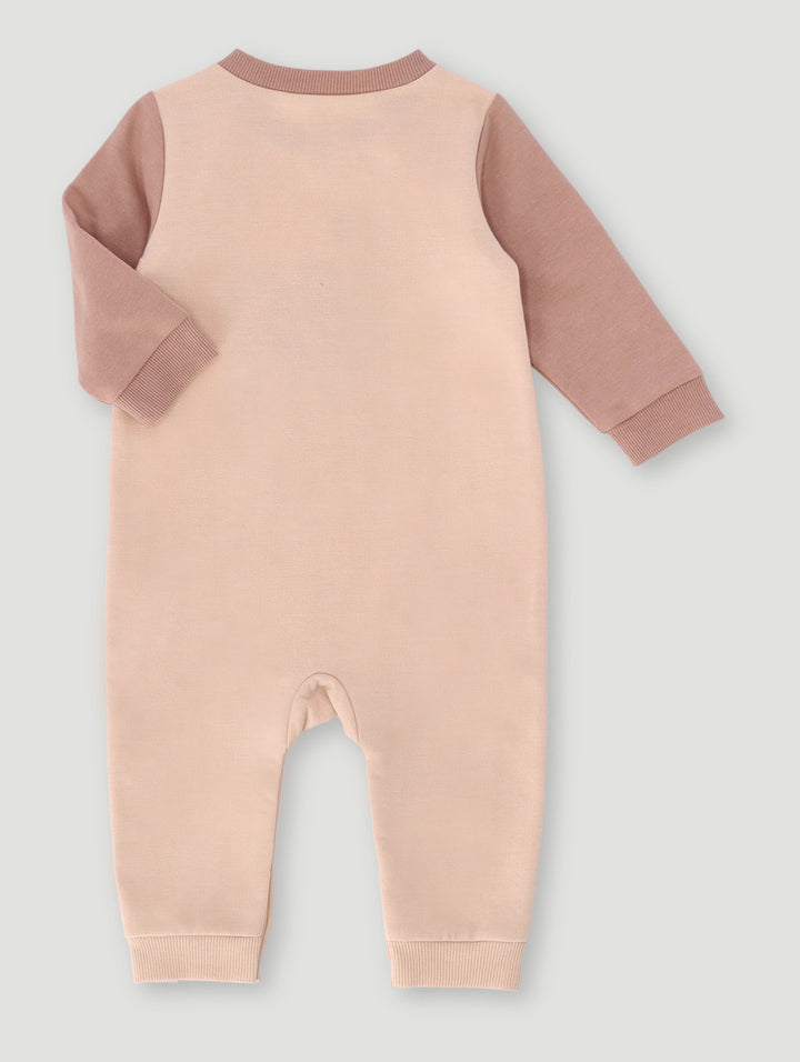 Baby Boys Colour Block Playsuit  - Brown