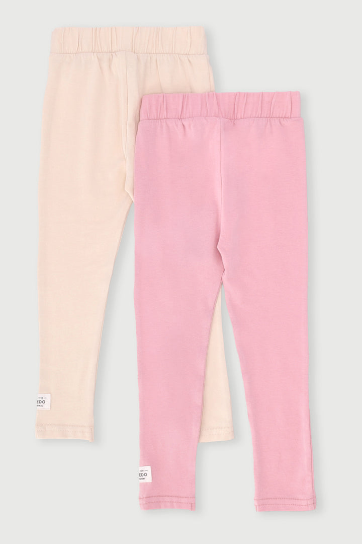 Keedo Girls 2 Pack Floral Legging - Pink