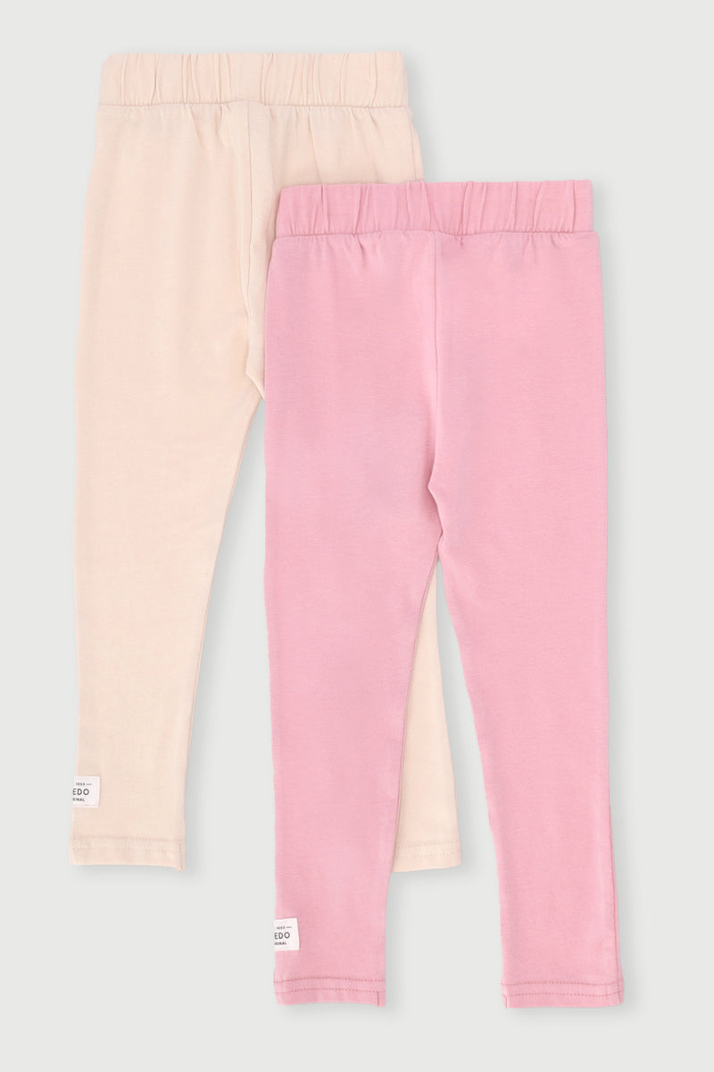 Keedo Girls 2 Pack Floral Legging - Pink