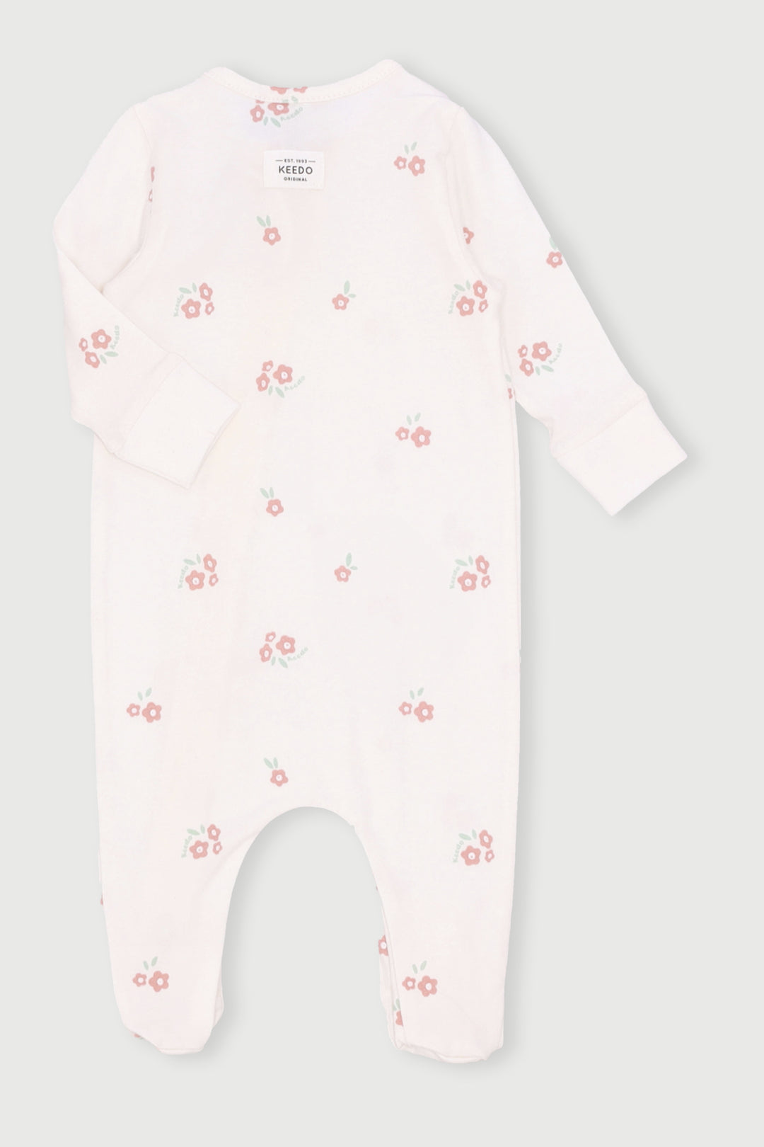 Keedo Baby Girls Floral Sleepsuit - Cream