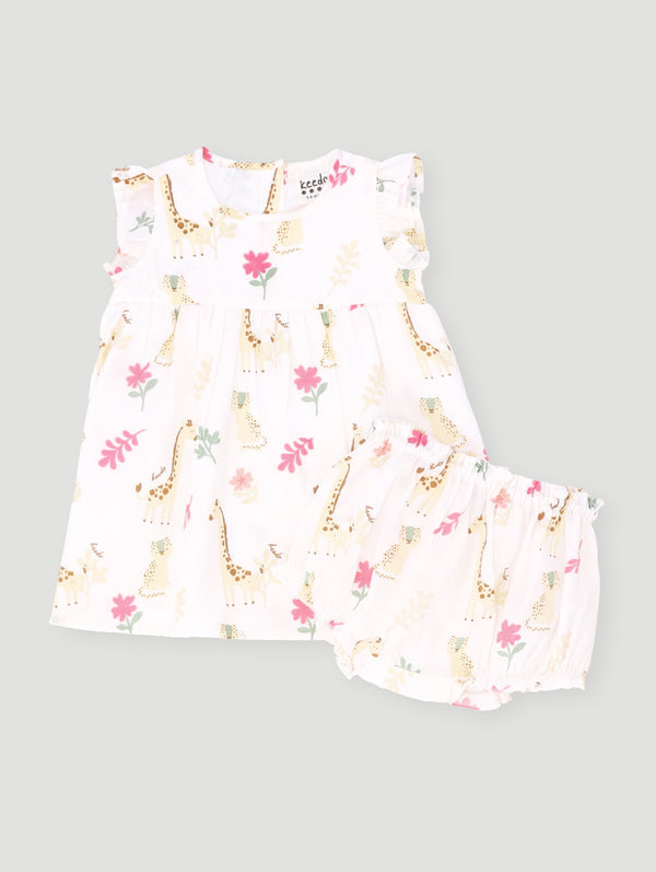 Keedo Baby Girls Safari Dress - Multi