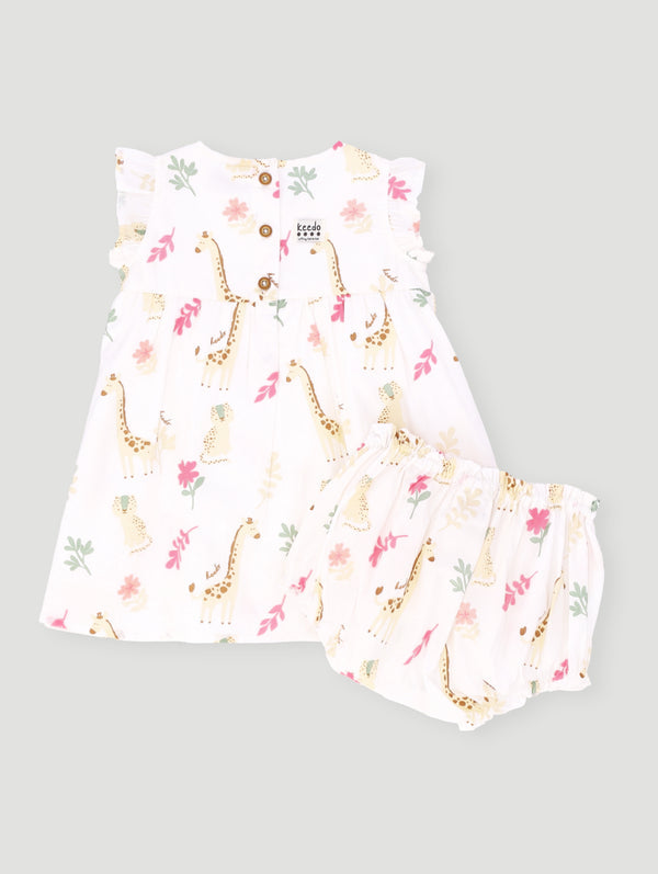 Keedo Baby Girls Safari Dress - Multi