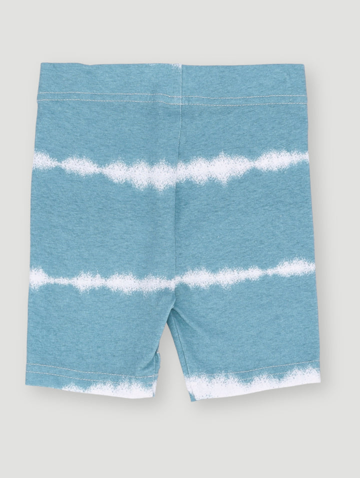 Pre- Girls Tie-Dye Ocean Cycle Short - Blue