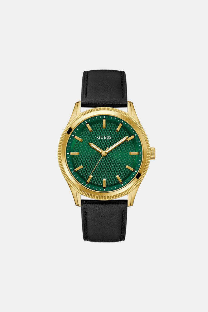 Black Gold Tone Analogue Watch