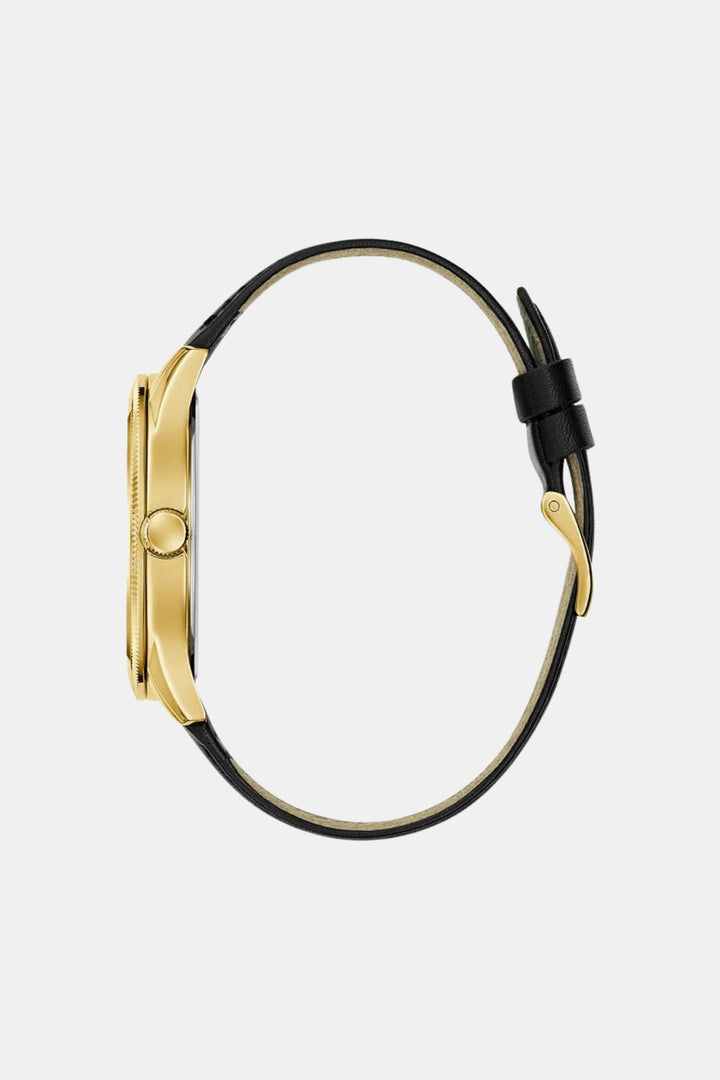 Black Gold Tone Analogue Watch