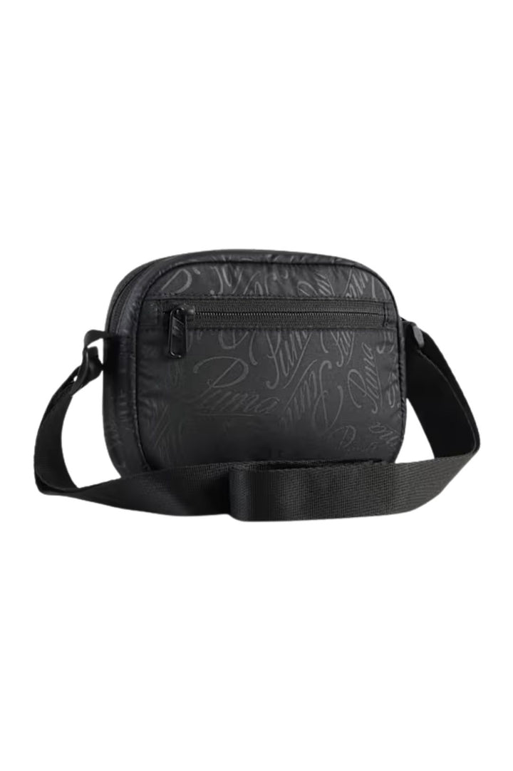 Pop Crossbody Black-Script Print Bag - Black