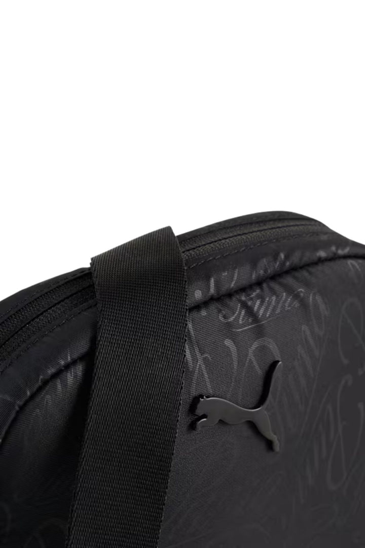 Pop Crossbody Black-Script Print Bag - Black