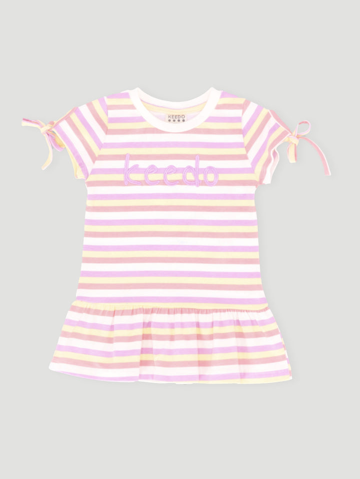 Keedo Baby Girls Stripe Dress - Multi