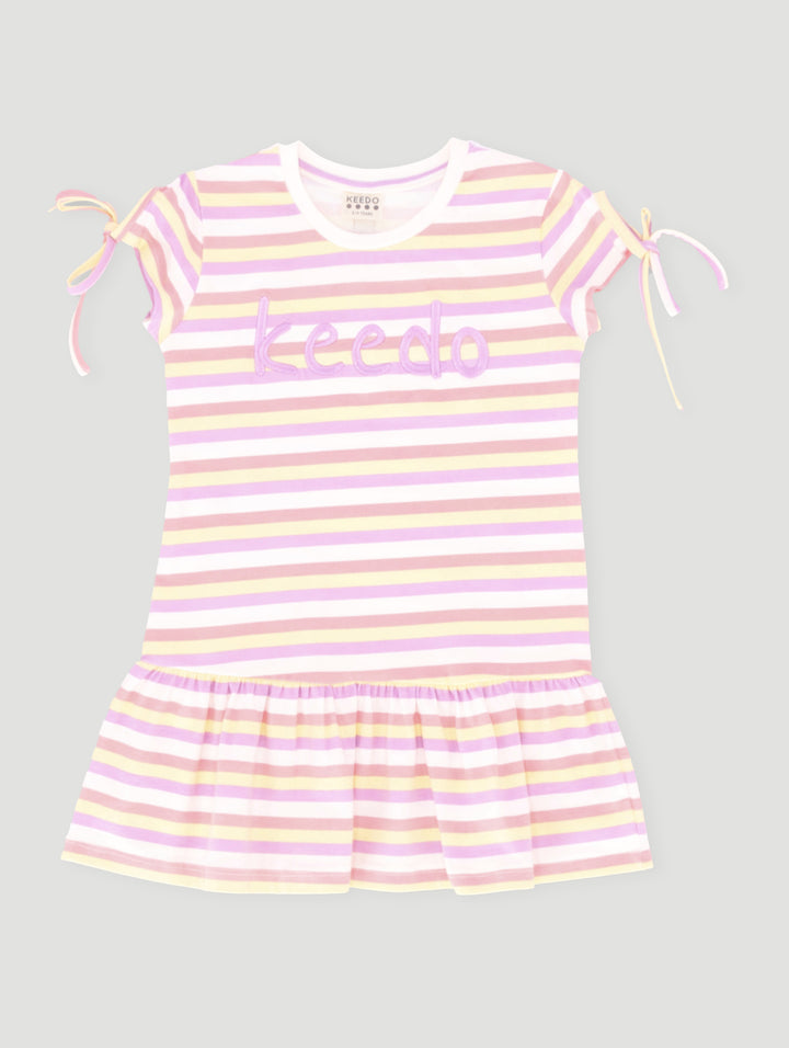 Keedo Girls Core Stripe Dress - Multi