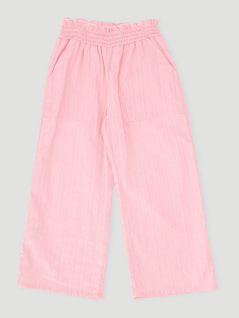 Pre-Girls Ruched Detail Pants - Coral