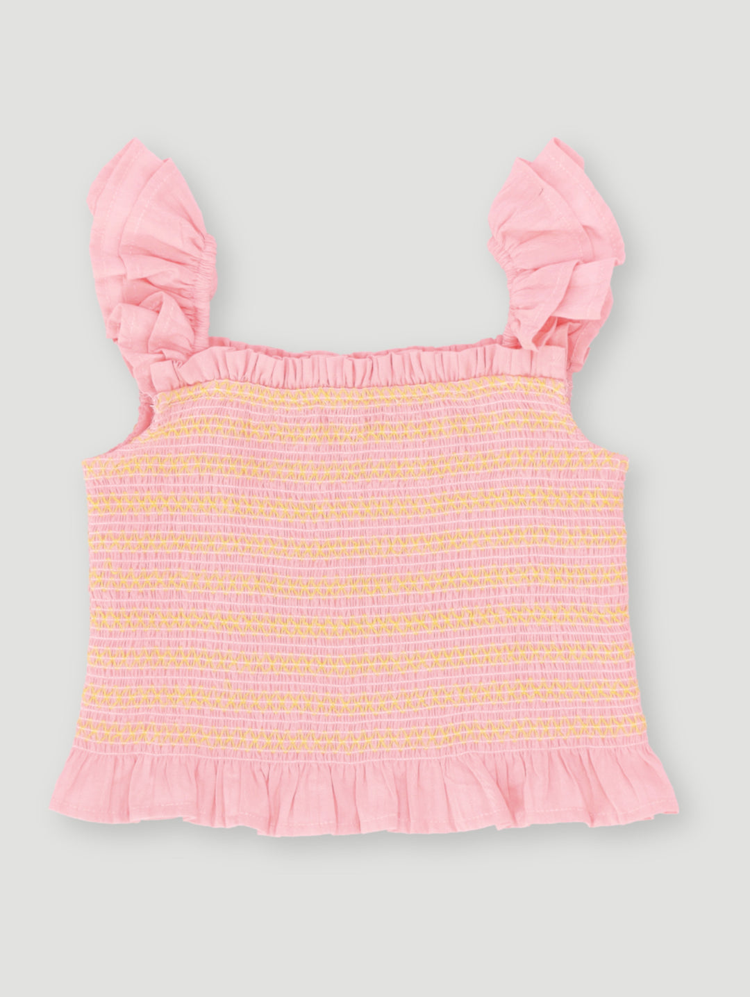Pre-Girls Ruched Detail Top - Coral
