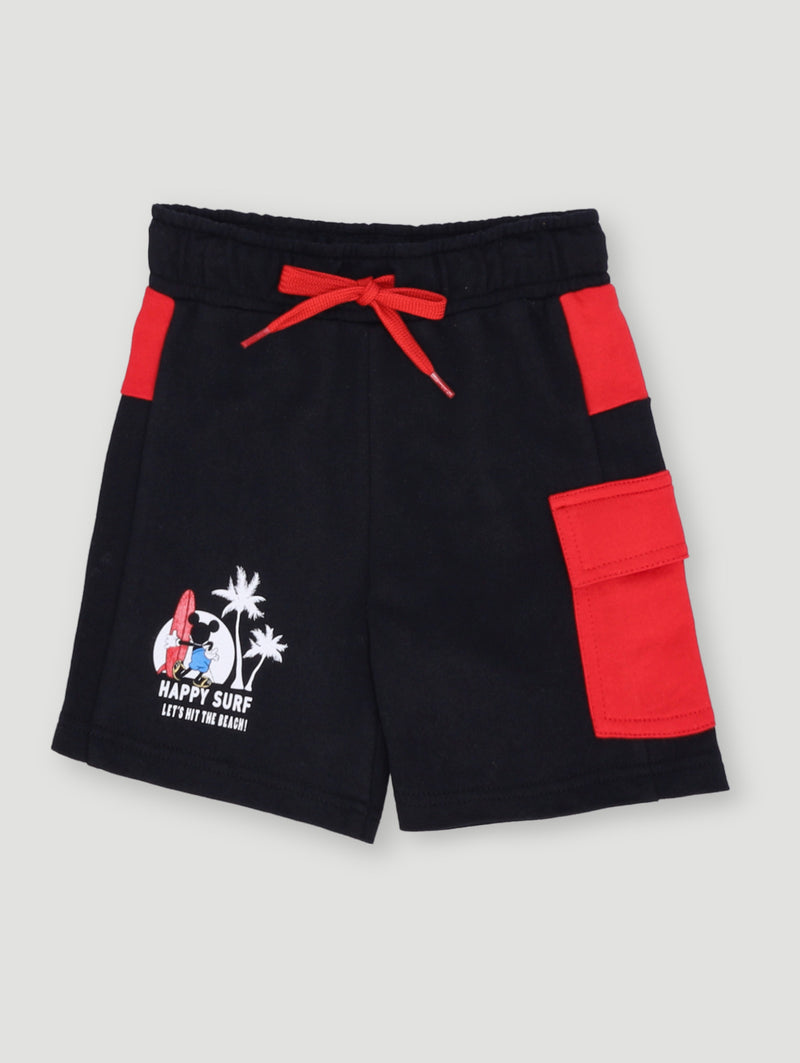 Pre- Boys Mickey Cargo Short - Black/Red