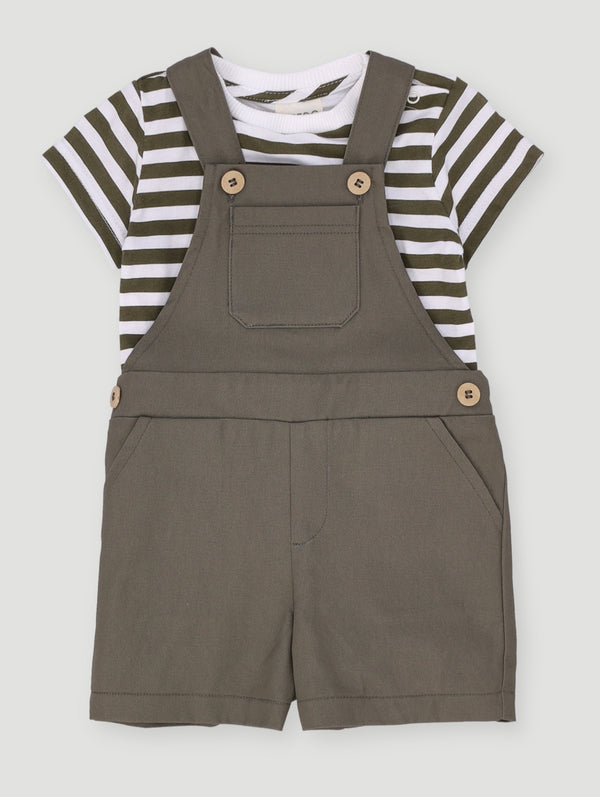 Keedo Baby Boys Stripe Dungi Set - Fatigue