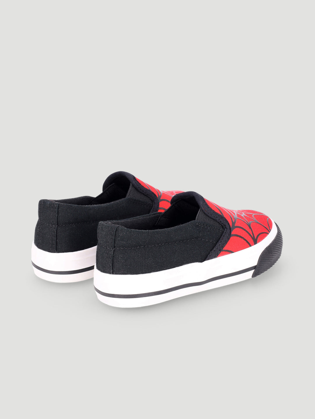 Pre-Boys Web Print Slip On Sneaker - Black/Red